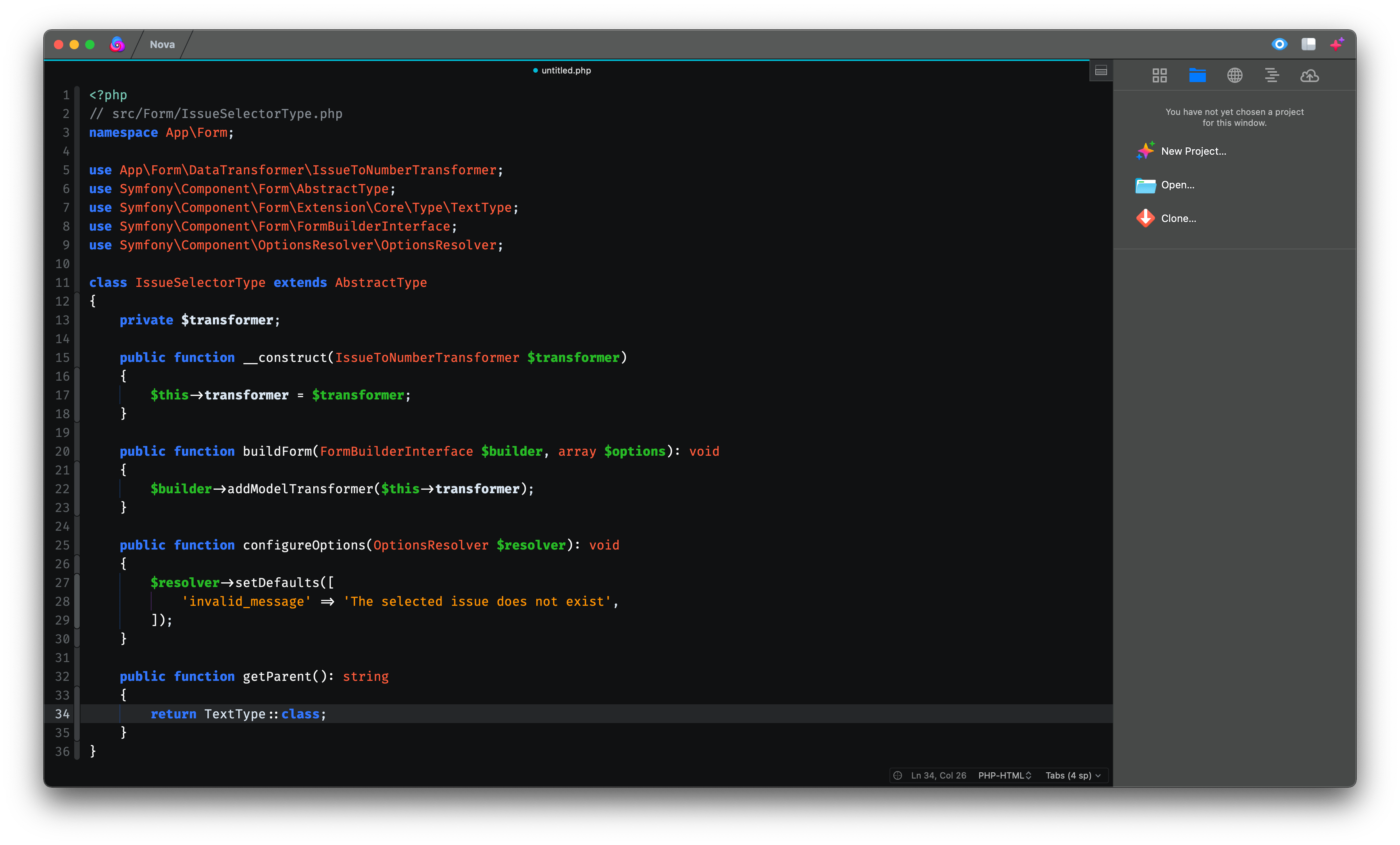 Cobalt theme screenshot
